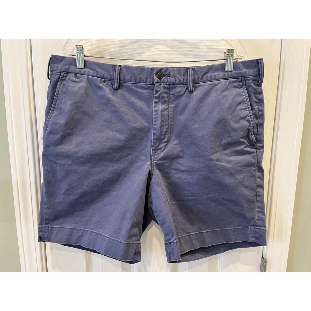 Polo Ralph Lauren The Polo Chino Shorts Mens 38 Blue Stretch Straight Fit Pony
